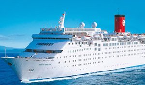 Viso externa do navio de cruzeiro Ocean Dream da Pullmantur Cruises