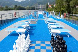 Viso externa do navio de cruzeiro Amadolce da AmaWaterways