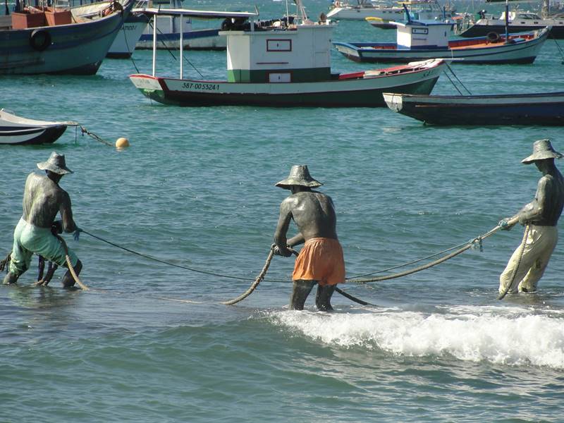 Escultura de pescadores - Armao dos Bzios - Regio dos Lagos - Regio Sudeste - Rio de Janeiro - Brasil