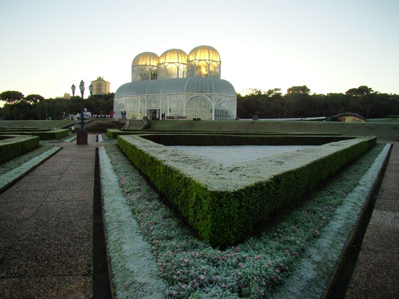 Geada no Jardim Botnico - Curitiba - Paran - Regio Sul - Brasil