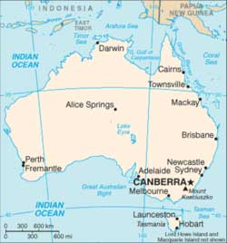 Mapa da Austrlia