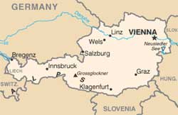 Mapa da ustria