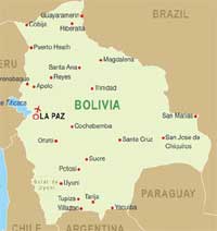Mapa da Bolvia