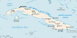 Mapa de Cuba