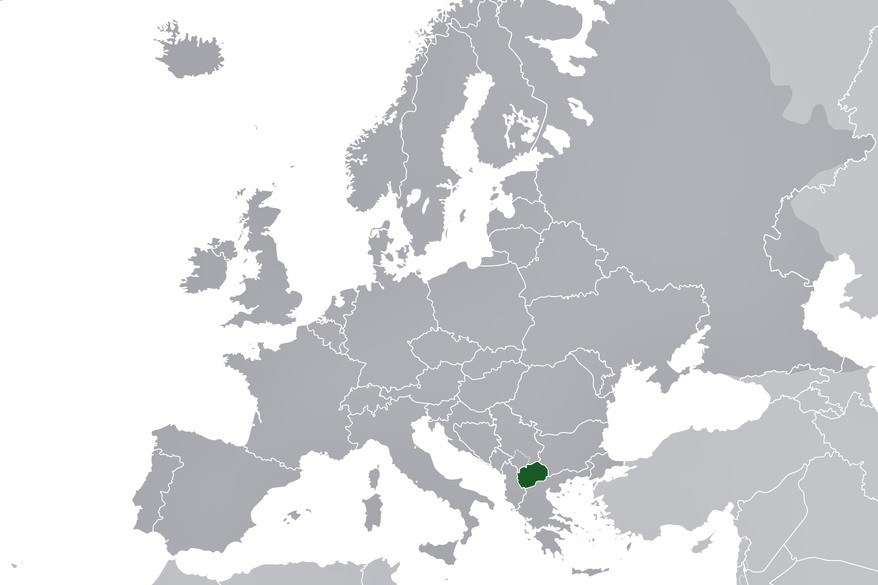 Mapa da Macednia do Norte - Imagem: Bosonic dressing